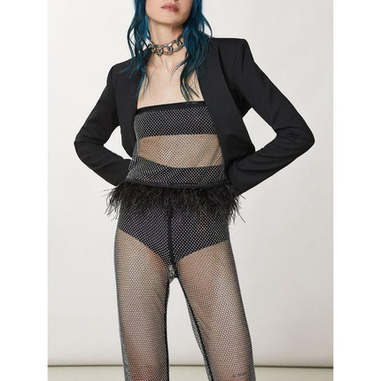 Patrizia Pepe Black Polyester Tank Tops