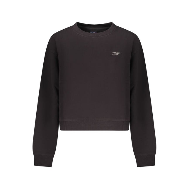 Tommy Hilfiger Black Cotton Women Sweatshirt