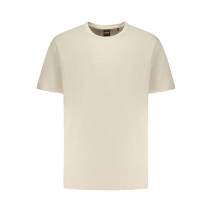 Hugo Boss Beige Cotton Men T-Shirt