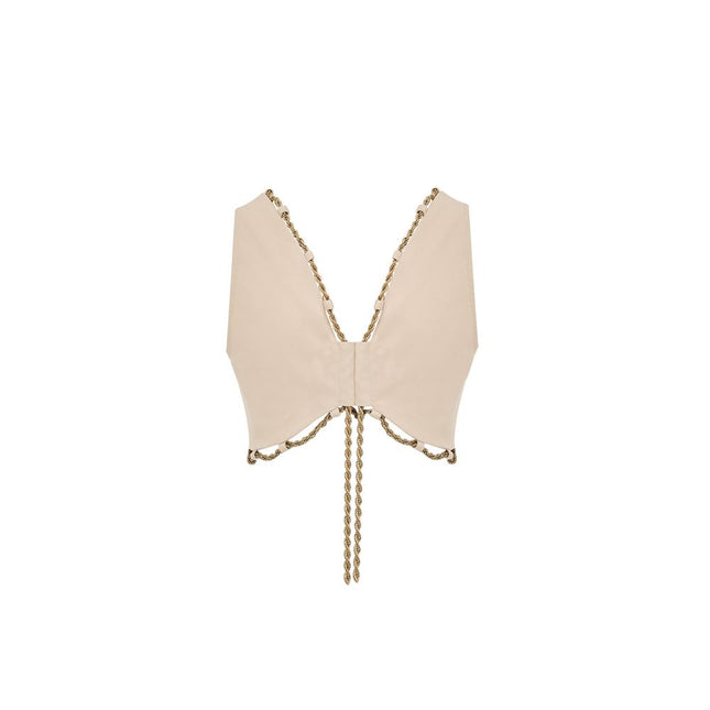 Cult Gaia Beige Cotton Waistcoat