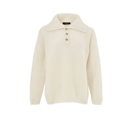 Gran Sasso White Wool Polo Shirt