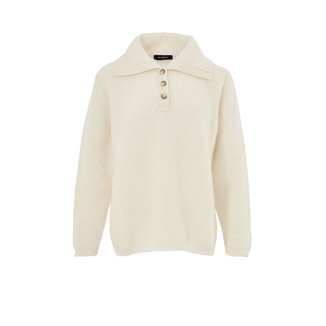 Gran Sasso White Wool Polo Shirt