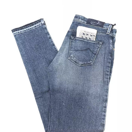 Jacob Cohen Blue Cotton Slim Fit Jeans