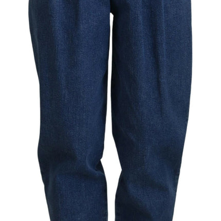 Dolce & Gabbana Blue Cotton High-Waisted Jean
