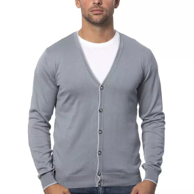 Verri Gray Cotton Cardigan