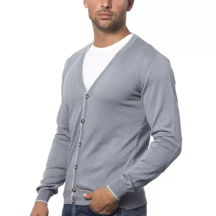 Verri Gray Cotton Cardigan