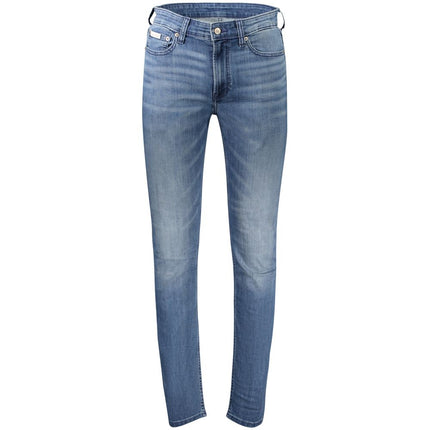 Calvin Klein Blu Cotton Men's Slim-Taper Jean