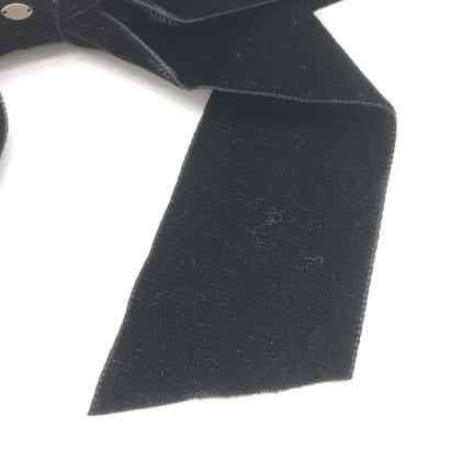 Chanel Black Velvet Bow Hair Accessory