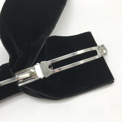 Chanel Black Velvet Bow Hair Accessory