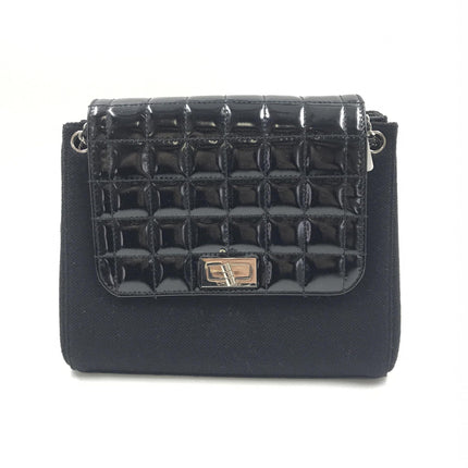 Chanel Chocolate Bar Patent Leather Shoulder Bag