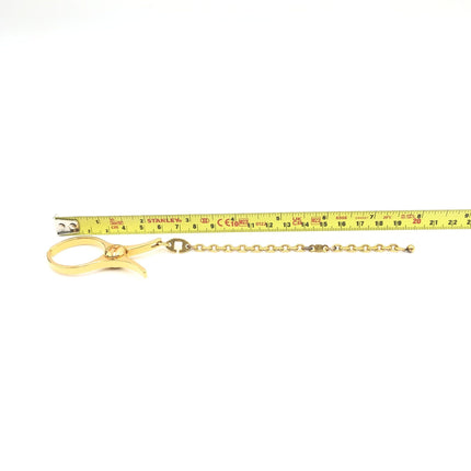 Hermès Gold Metal Glove Holder Keychain
