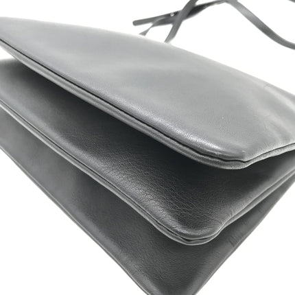 Celine Trio Black Leather Shoulder Bag