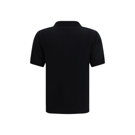 Allude Black Cashmere Polo Shirt