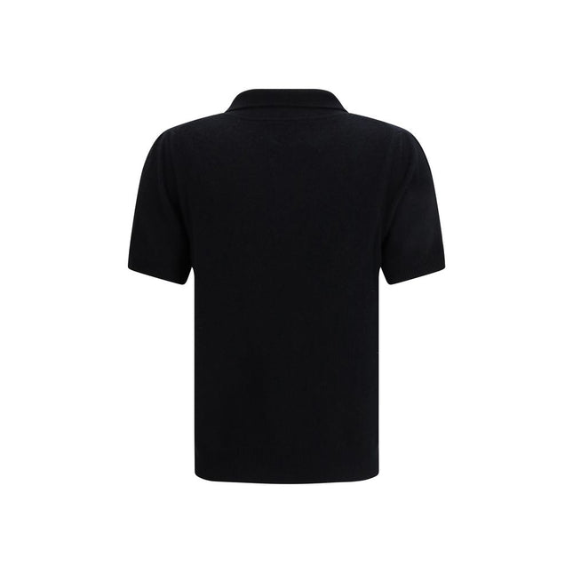 Allude Black Cashmere Polo Shirt