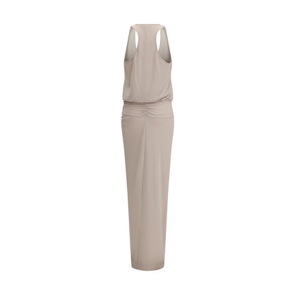 The Andamane Gray Polyester Long Dress
