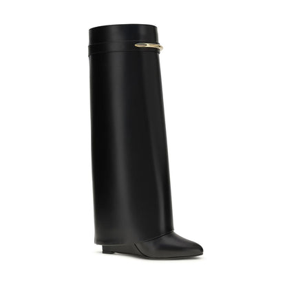 Givenchy Black Calf Leather Bos Taurus Flat Boots