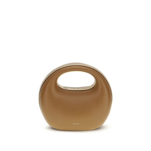 Sacai Brown Calf Leather Bos Taurus Handbag
