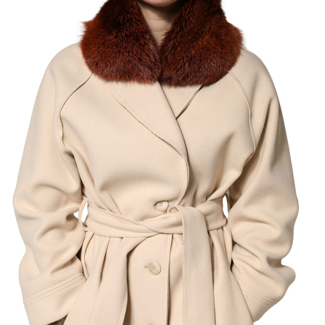 Dolce & Gabbana Brown Mink Fur Collar Women Neck Wrap 60cm x 14cm  Scarf