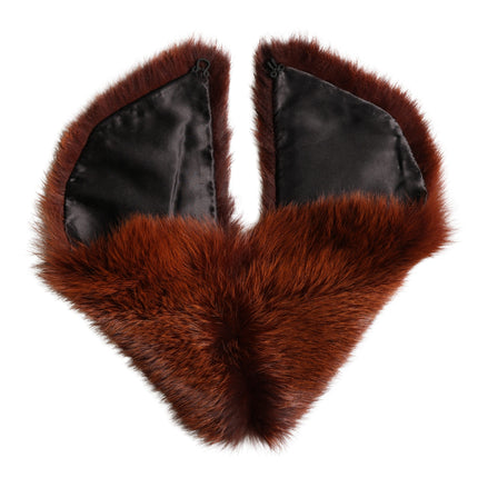Dolce & Gabbana Brown Mink Fur Collar Women Neck Wrap 60cm x 14cm  Scarf