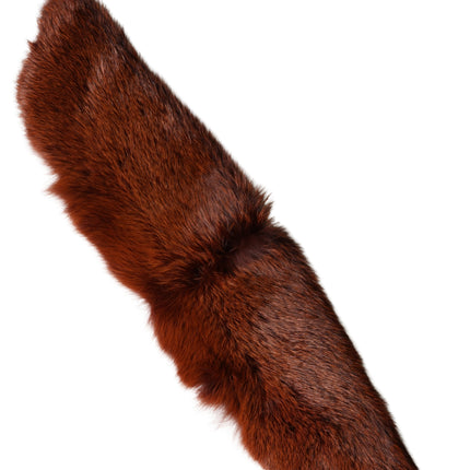 Dolce & Gabbana Brown Mink Fur Collar Women Neck Wrap 60cm x 14cm  Scarf
