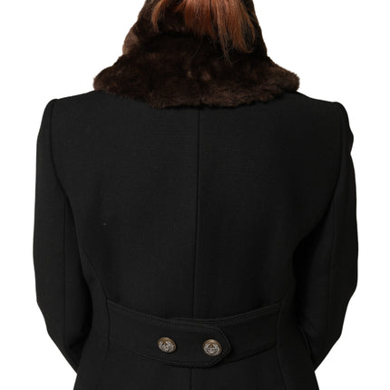 Dolce & Gabbana Brown Fur Shoulder Collar Neck Wrap 60cm x 14cm Scarf