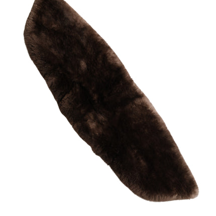 Dolce & Gabbana Brown Fur Shoulder Collar Neck Wrap 60cm x 14cm Scarf