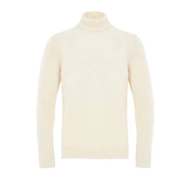 Gran Sasso White Wool Turtleneck