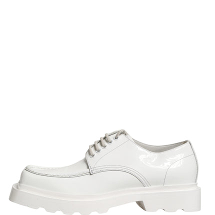 Dolce & Gabbana White Leather Chunky Sole Derby Shoes