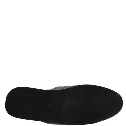 Dolce & Gabbana Grey Herringbone Cashmere Red Slippers Shoes