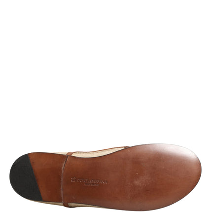 Dolce & Gabbana Beige Canvas Lace-Up Men Dress Derby Shoes