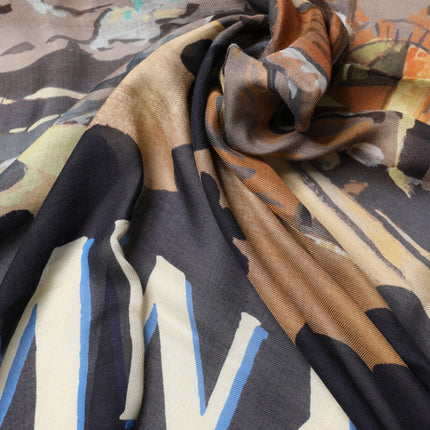 Dolce & Gabbana Multicolor Taormina Modal Shawl 130cm x 130cm  Men Scarf