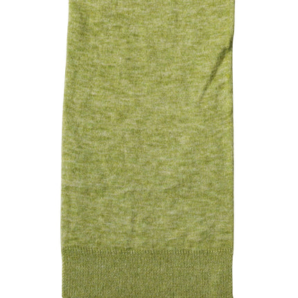 Dolce & Gabbana Green Cashmere Knitted Neck Foulard 280cm x11cm Men Scarf