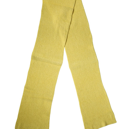 Dolce & Gabbana Yellow Cotton Knitted Neck Foulard 270cm x 31cm  Men Scarf