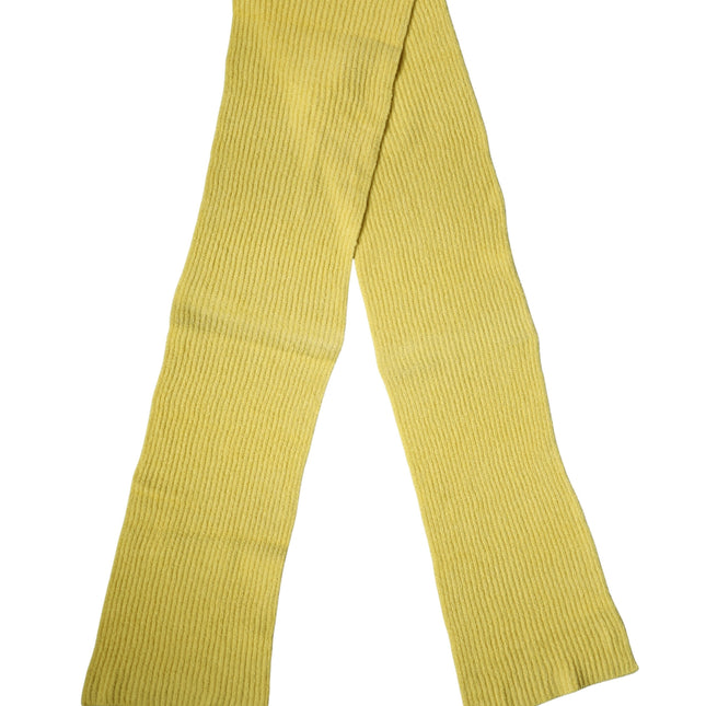 Dolce & Gabbana Yellow Cotton Knitted Neck Foulard 270cm x 31cm  Men Scarf