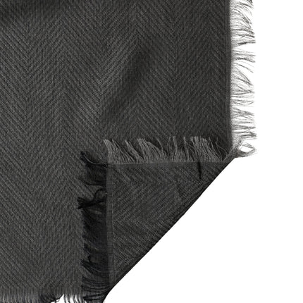Dolce & Gabbana Black Modal Warmer Shawl Fringes 140cm x 134cm Men Scarf