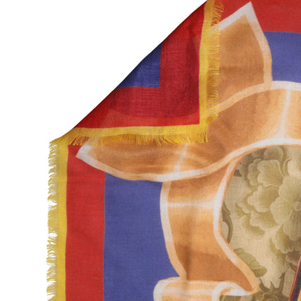Dolce & Gabbana Multicolor Italy China Shawl Wrap 140cm x 130cm  Scarf