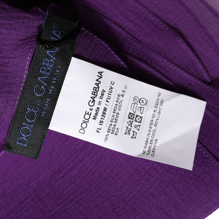Dolce & Gabbana Purple Silk Neck Wrap Shawl Stole 200cm x 134cm Scarf