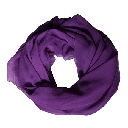 Dolce & Gabbana Purple Silk Neck Wrap Shawl Stole 200cm x 134cm Scarf