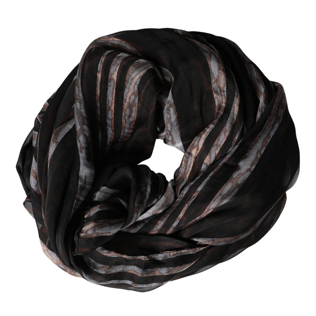 Dolce & Gabbana Black Stripes Silk Wrap Shawl Stole 193cm x 131cm Scarf