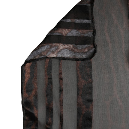 Dolce & Gabbana Black Stripes Silk Wrap Shawl Stole 193cm x 131cm Scarf