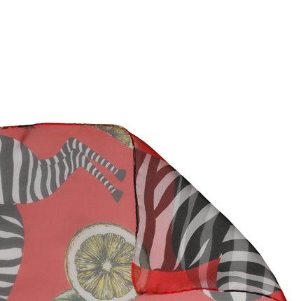 Dolce & Gabbana Red Zebra Print Silk Wrap Shawl Stole 200cm x 132cm Scarf