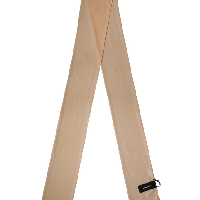Dolce & Gabbana Beige Silk Sash Wrap Foulard Stole 292cm x 19cm Scarf