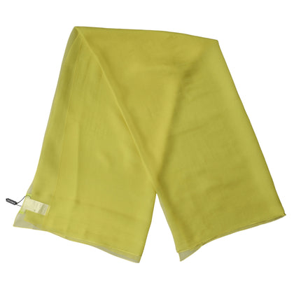 Dolce & Gabbana Yellow Silk Neck Wrap Shawl Foulard 120cm x 117cm Scarf