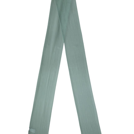 Dolce & Gabbana Teal Silk Sash Wrap Foulard Stole 292cm x 19cm Scarf