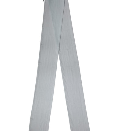 Dolce & Gabbana Light Blue Silk Sash Wrap Foulard 294.5cm x 19cm Scarf