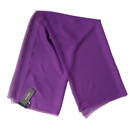 Dolce & Gabbana Purple Silk Neck Wrap Shawl Foulard 134cm x 131cm  Scarf