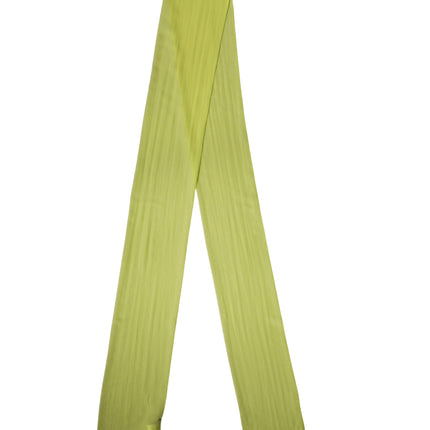 Dolce & Gabbana Yellow Green Silk Sash Foulard Stole 292cm x 19cm Scarf
