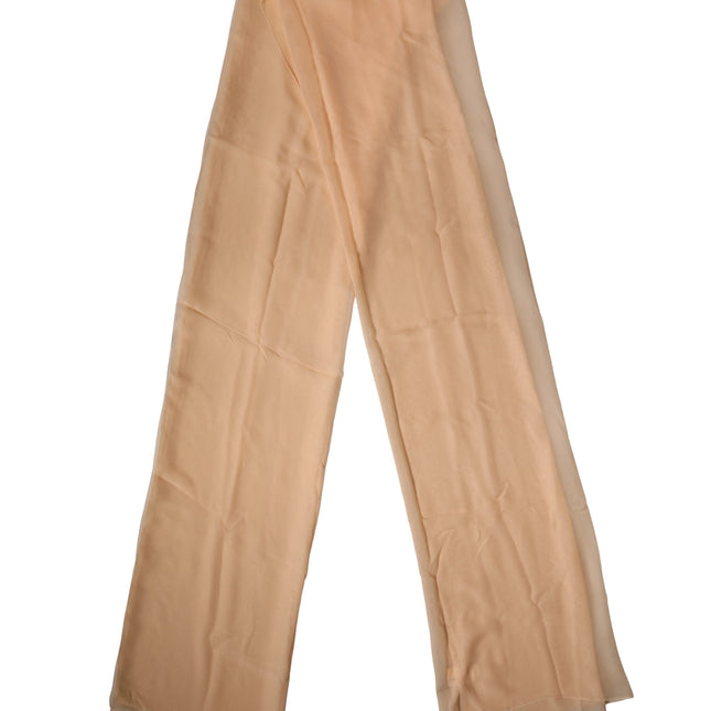 Dolce & Gabbana Beige Silk Neck Wrap Shawl Stole 272cm x 120cm Scarf