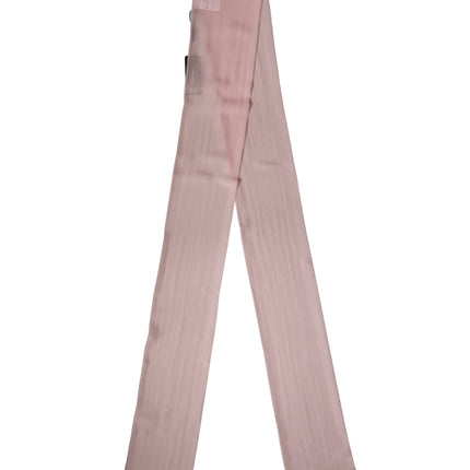 Dolce & Gabbana Light Pink Silk Neck Wrap Shawl Stole 293cm x 19cm Scarf