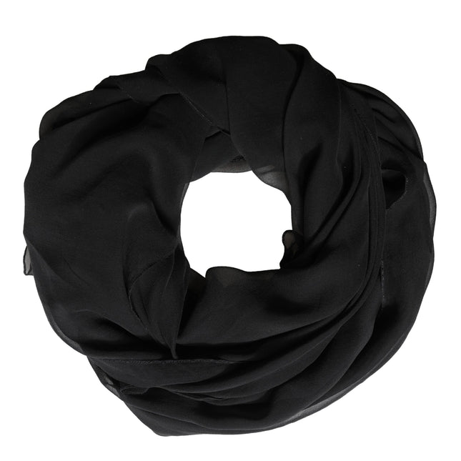Dolce & Gabbana Black Silk Neck Wrap Shawl Stole 167cm x 126cm Scarf